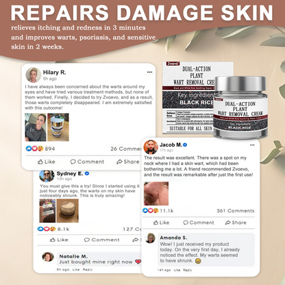 🌟Official Store: Zvoevo® Black Rice Skin Repair Essence Cream 👨‍⚕️ MHRA Certified (Eliminates warts and skin tags, relieves psoriasis, improves keratin build-up and follicular keratinization, fades pigmentation, age spots & sun spots)