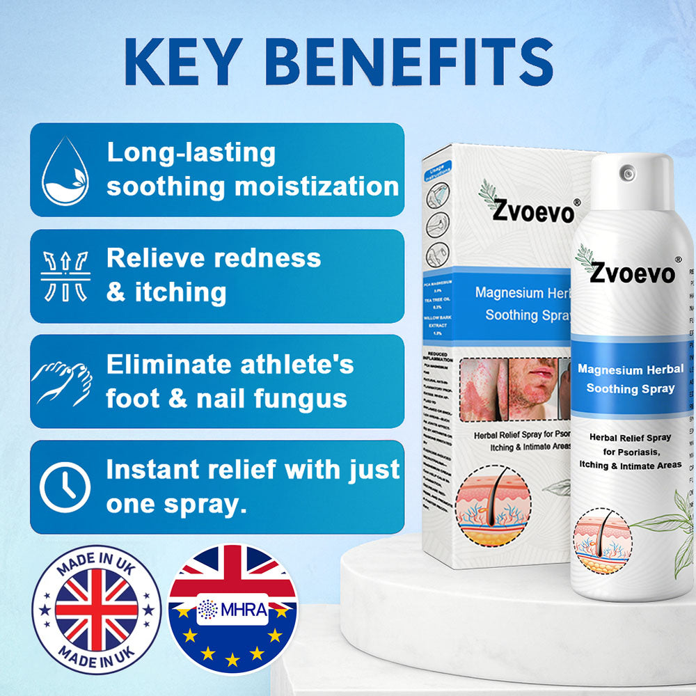 ✅ Official Store: Zvoevo® Magnesium Herbal Psoriasis Spray 👨‍⚕️ MHRA Approved (for the treatment of psoriasis and eczema, improvement of bacterial infections in the genital area, treatment of acne and warts)